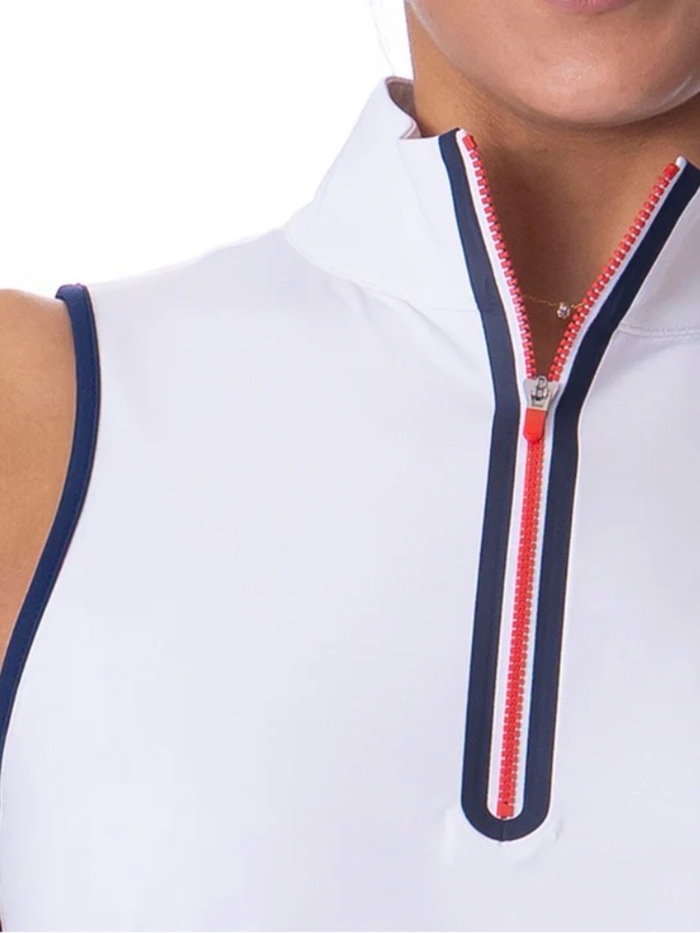 Belyn Key Rosie Mock Sleeveless golf shirt NWT S